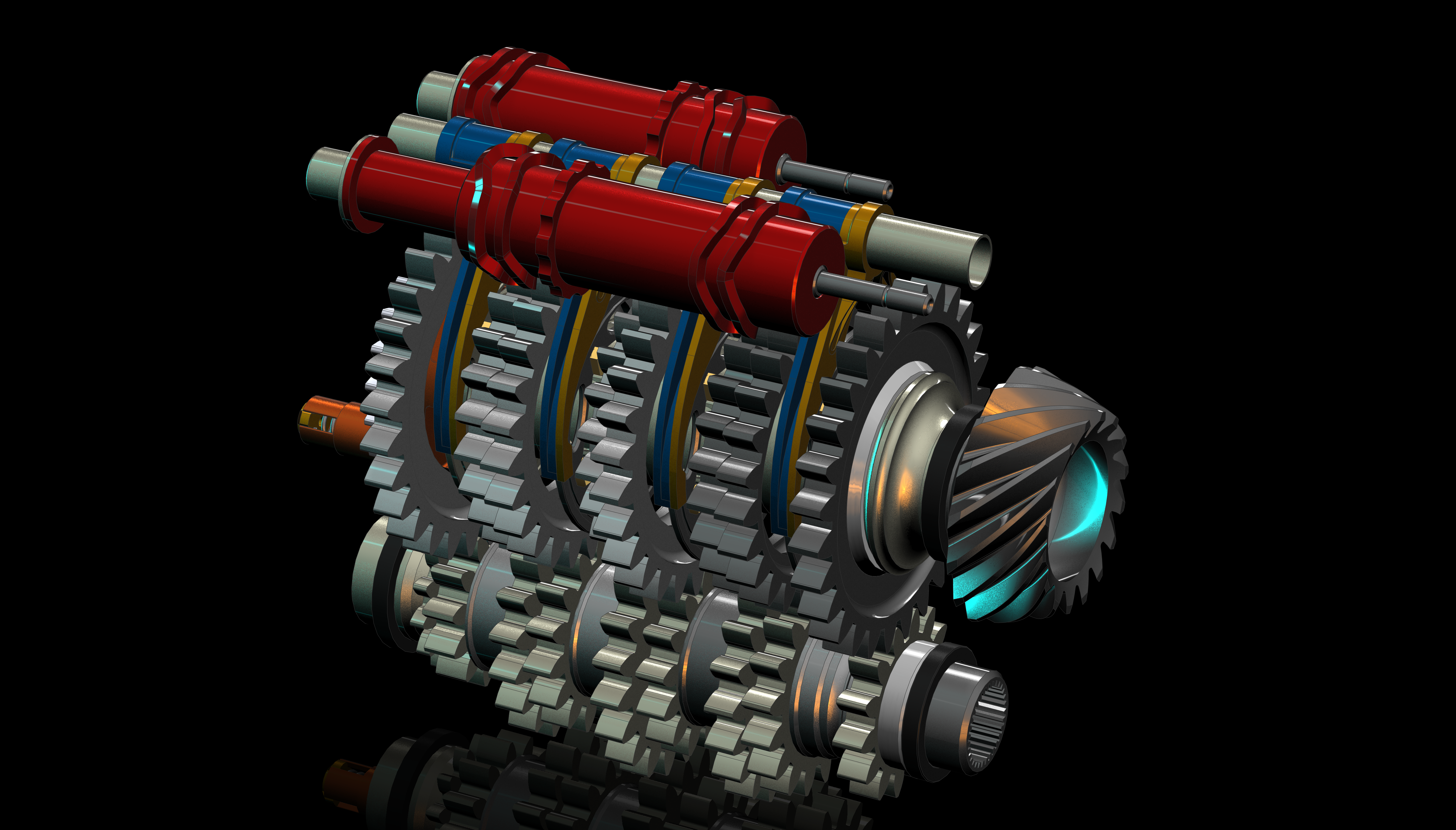 一级方程式变速箱 - 内部机构